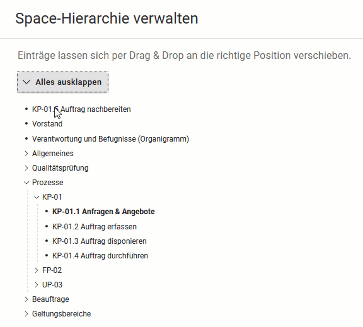 Space-Hierarchie