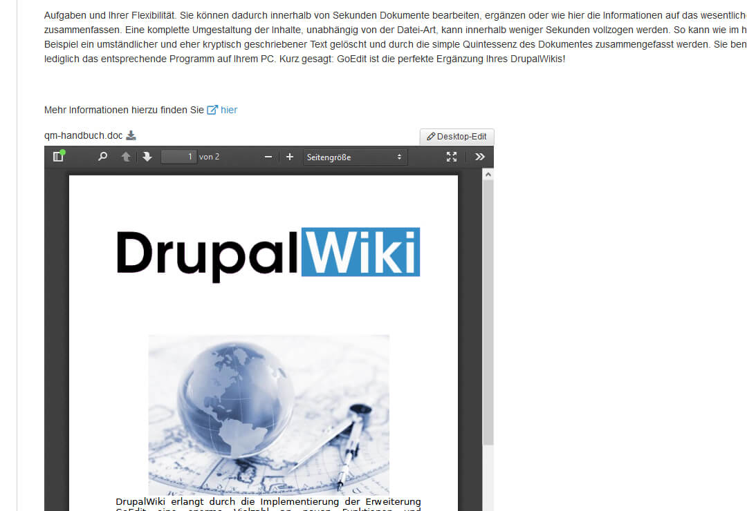 Drupal Wiki Erweiterung Office-Dokumentenvorschau